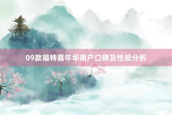09款福特嘉年华用户口碑及性能分析